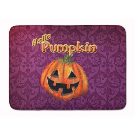 Carolines Treasures Hello Pumpkin Halloween Machine Washable Memory Foam Mat SB3017RUG